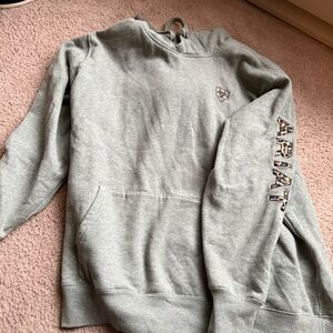 Ariat Sage Green with cheetah print Hoodie